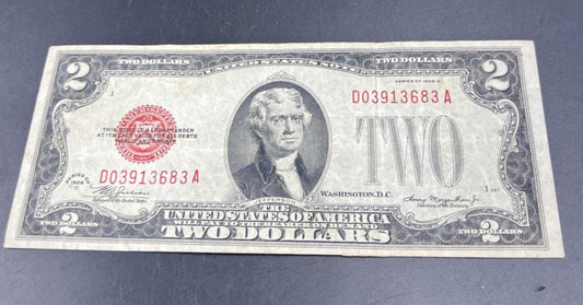 1928 D $2 United States Currency Legal Tender Note CH Fine Circ #683
