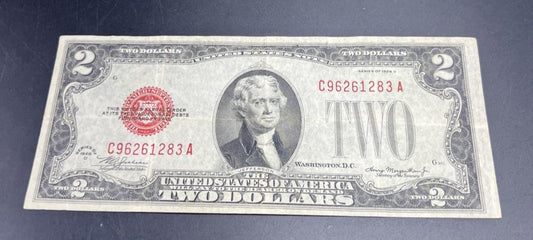 1928 D $2 United States Currency Legal Tender Note CH Fine / VF #283