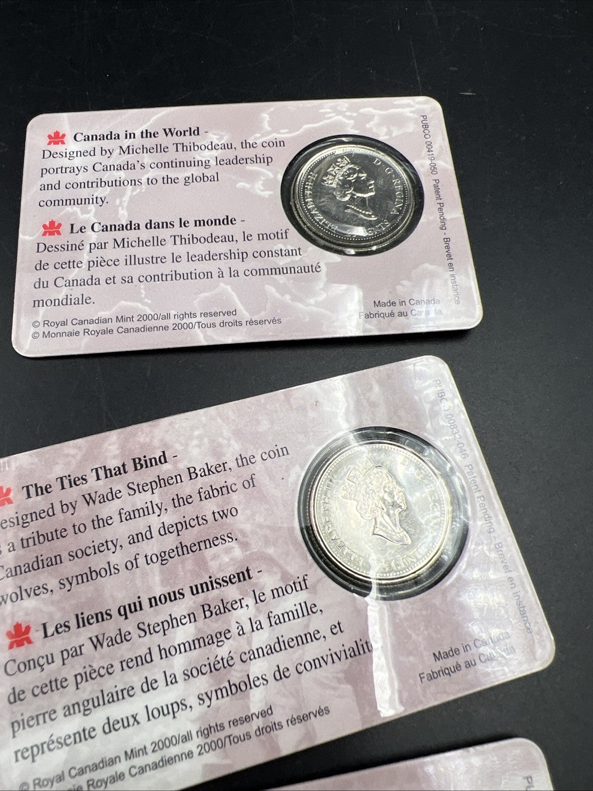 4 Coin Canada 2000 25c Community Family Wisdom Fierte Unc Set in Display Card