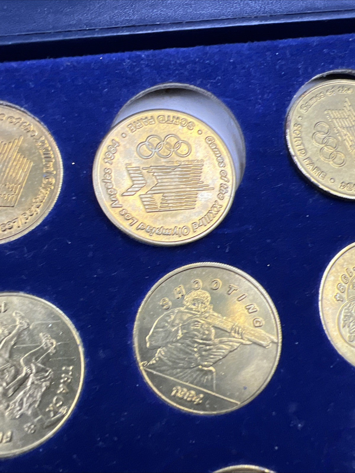 1984 Los Angeles Olympics Token 24 Medallion Set in USED Packadging