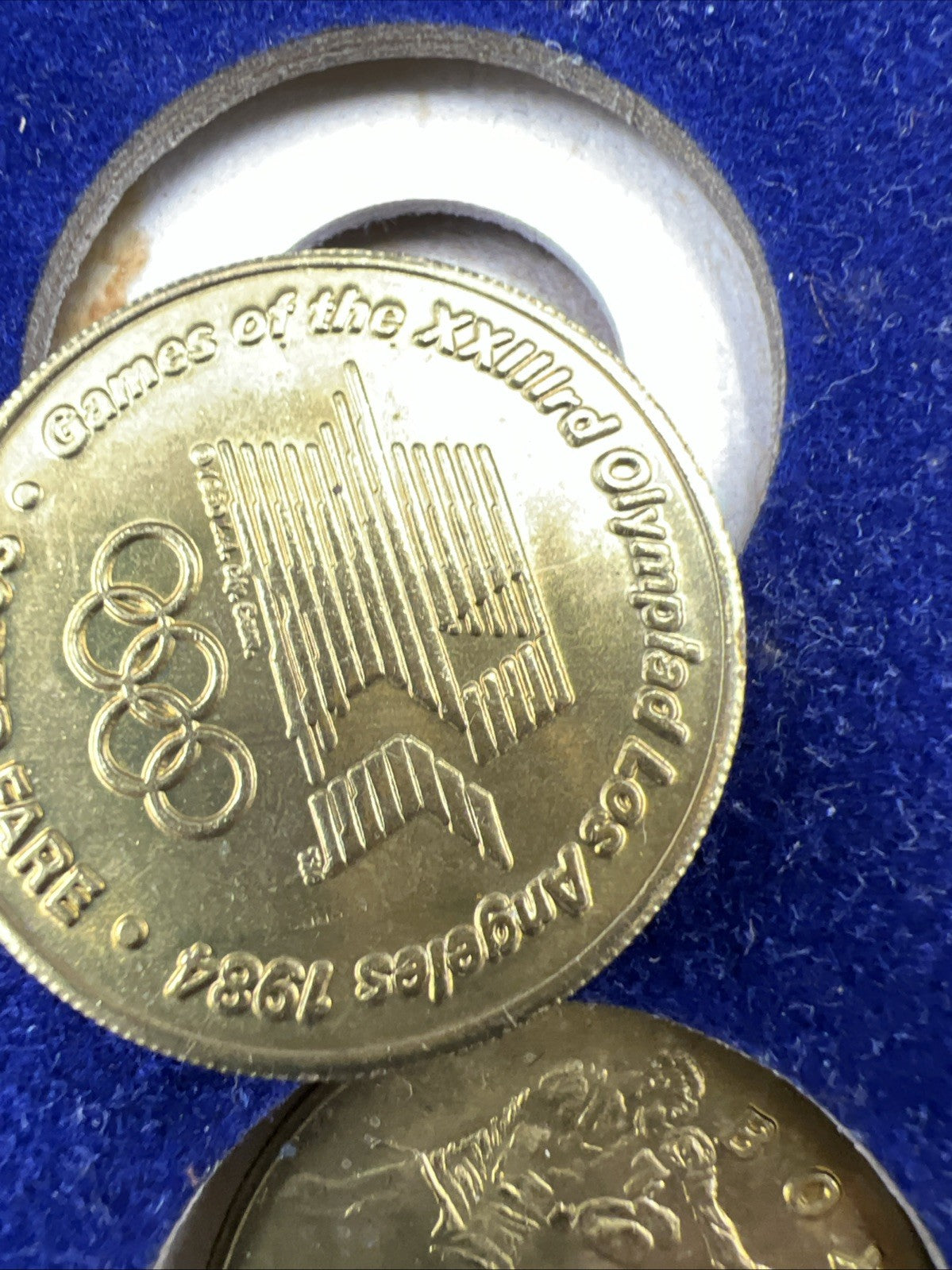 1984 Los Angeles Olympics Token 24 Medallion Set in USED Packadging