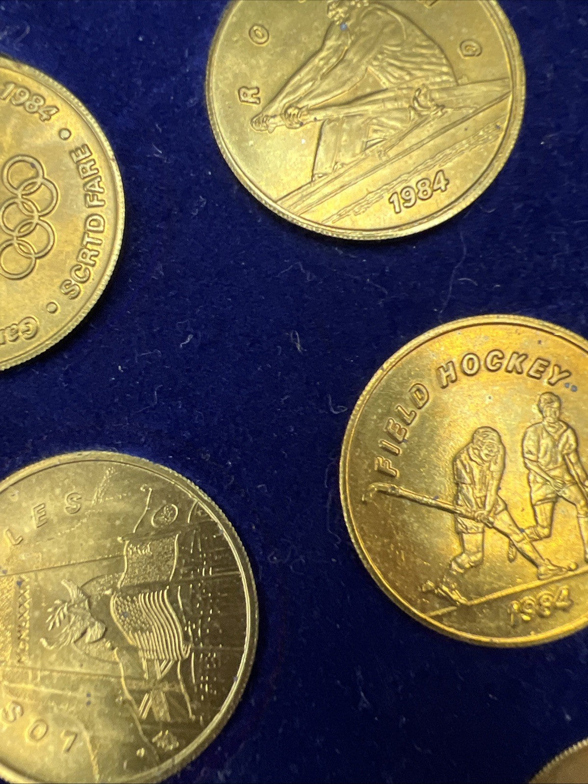 1984 Los Angeles Olympics Token 24 Medallion Set in USED Packadging