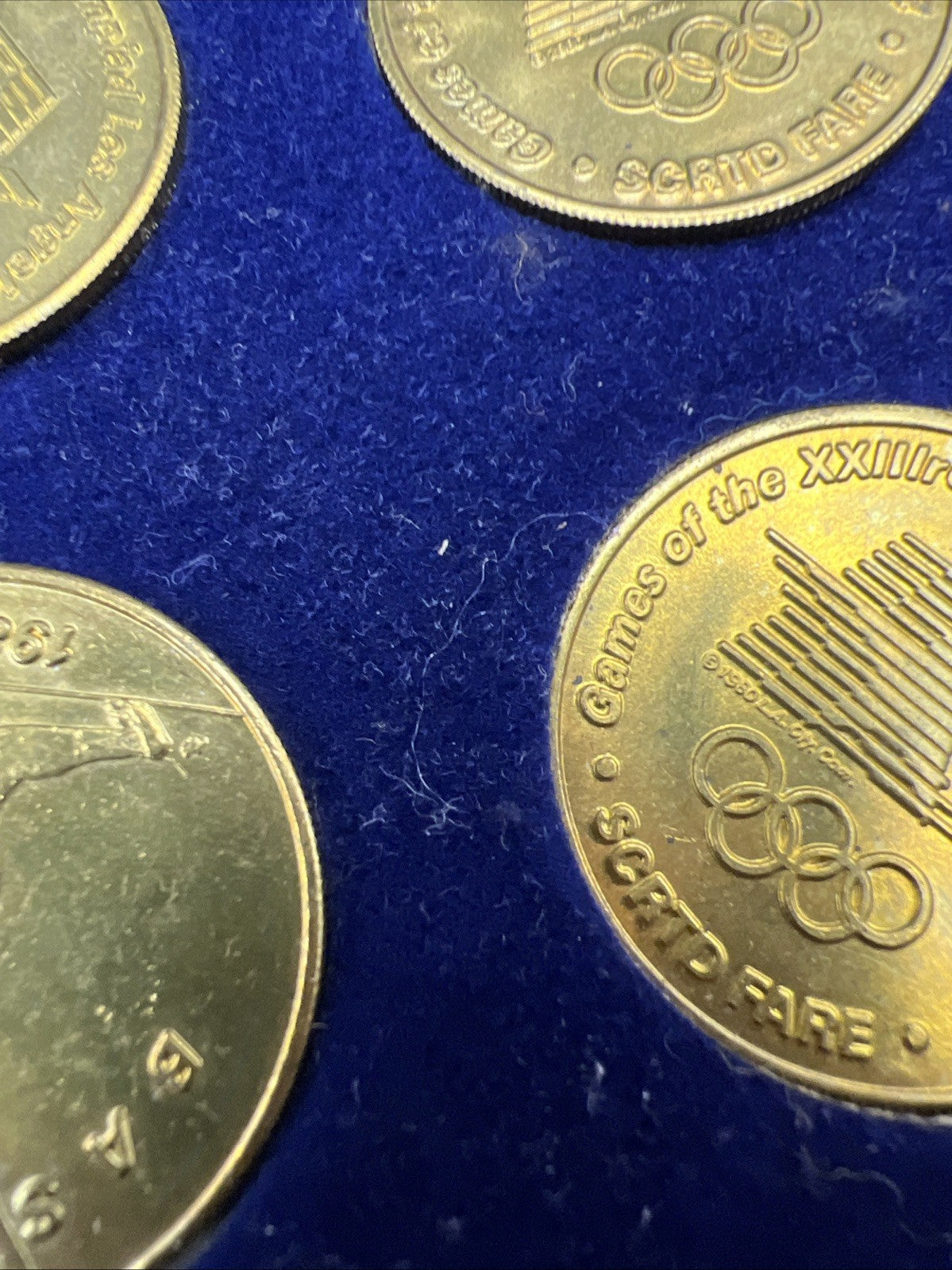 1984 Los Angeles Olympics Token 24 Medallion Set in USED Packadging