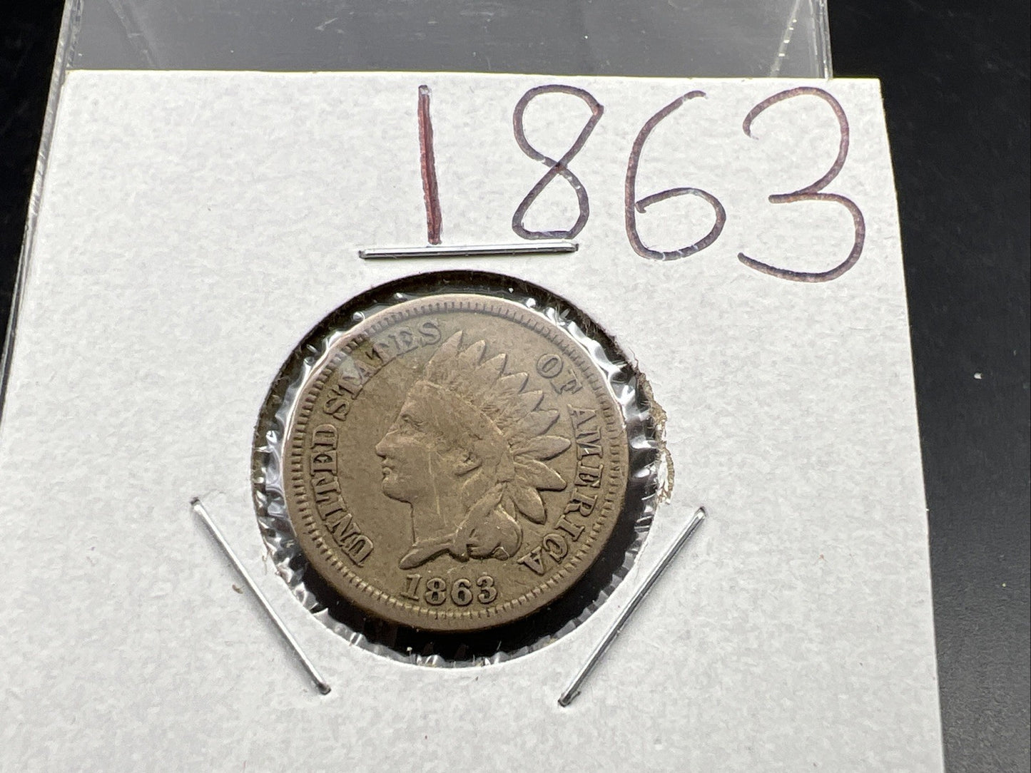 1863 1c Indian One Cent Coin Choice VF Very Fine SKU#A