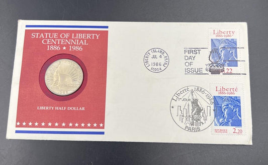 1986 50c Statue of Liberty Copper Nickel Commemorative Half Dollar BU UNC FDOI
