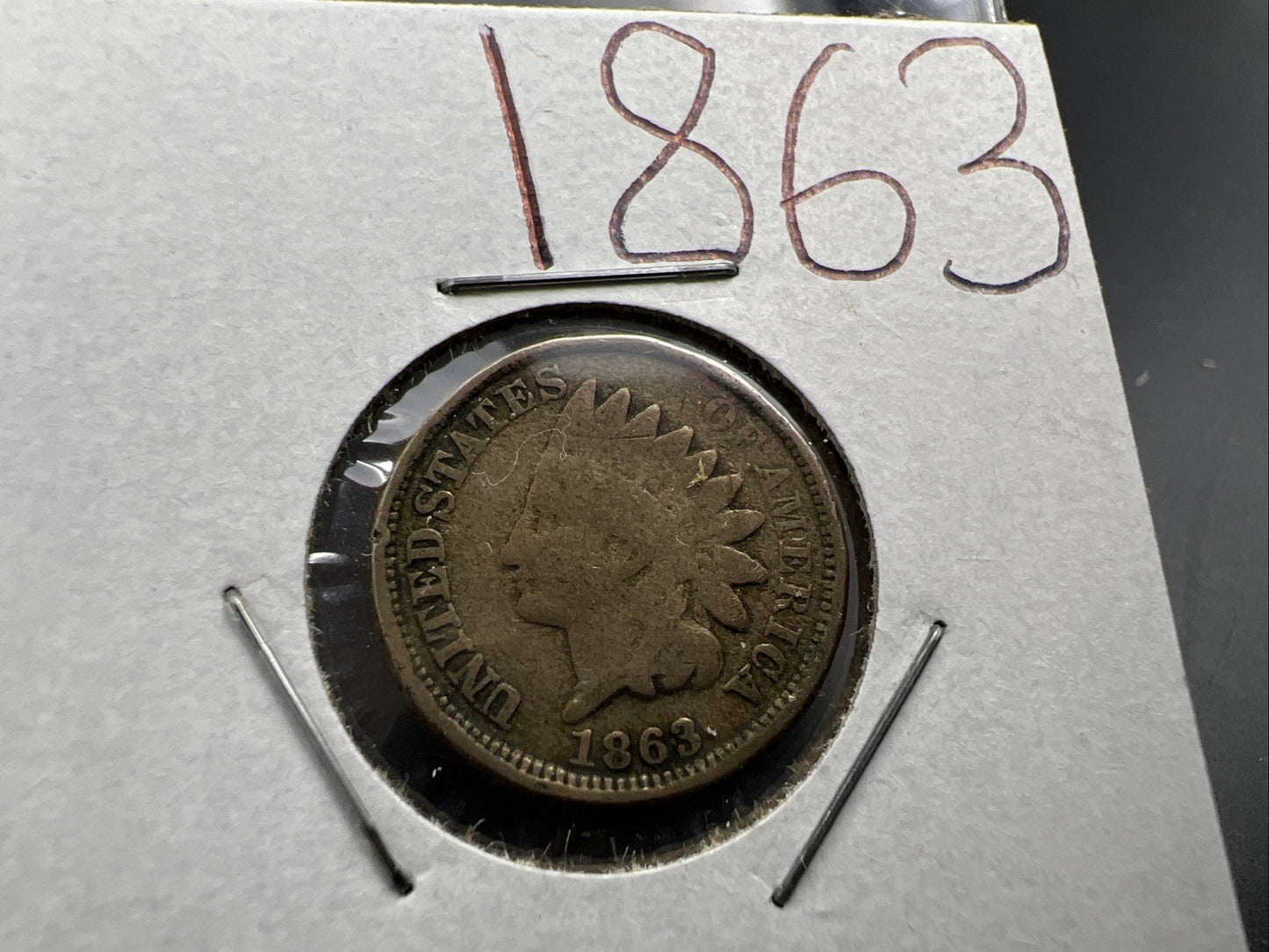 1863 1c Indian One Cent Coin Choice VG Very Good / Fine Circ SKU#A