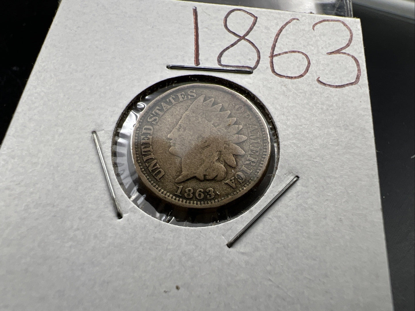 1863 1c Indian One Cent Coin Choice VG Very Good / Fine Circ SKU#A