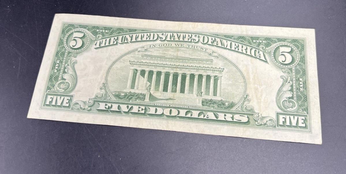 * Star 1963 $5 USN United States Note Choice VF Very Fine Bill #766