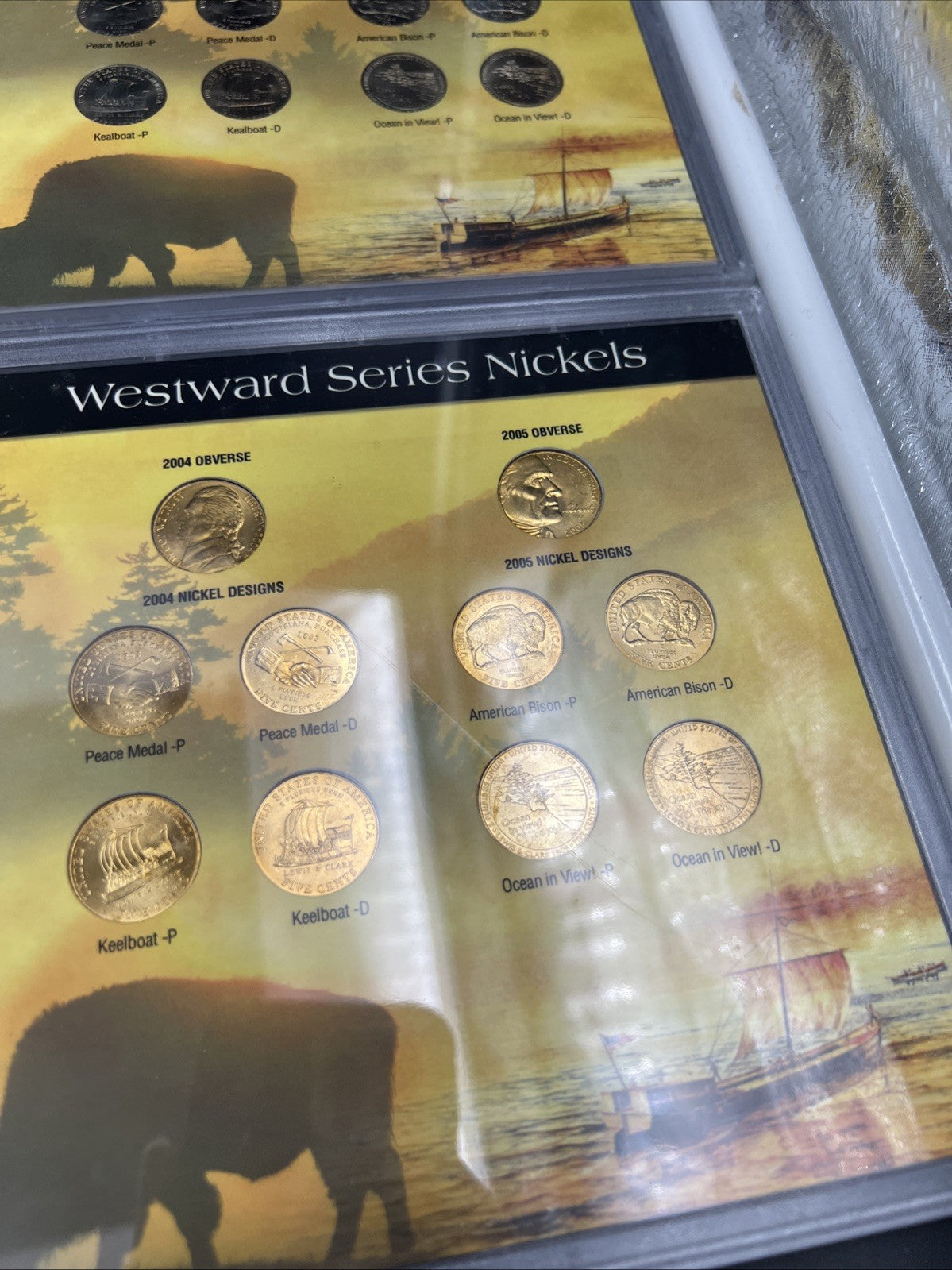 Lot of 2 2004 2005 5c Jefferson Nickel Sets 20 Coins in Holders SKU#B