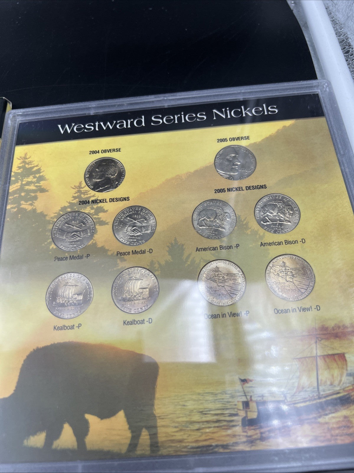 Lot of 2 2004 2005 5c Jefferson Nickel Sets 20 Coins in Holders SKU#B