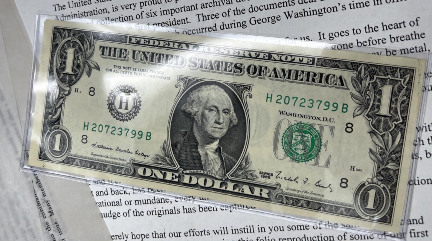 George Washington Folio & $1 Document Collection from US Mint National Archives