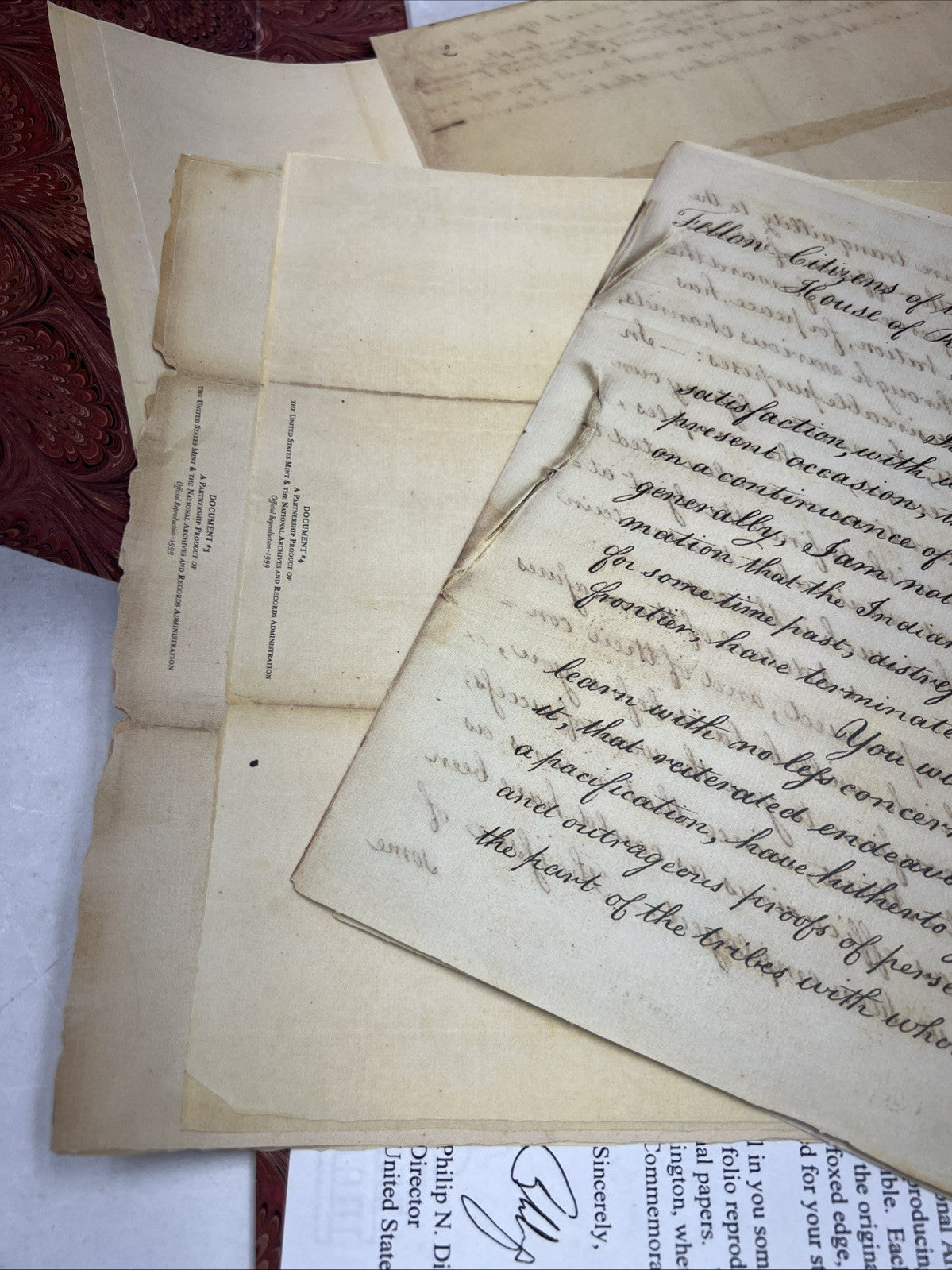 George Washington Folio & $1 Document Collection from US Mint National Archives
