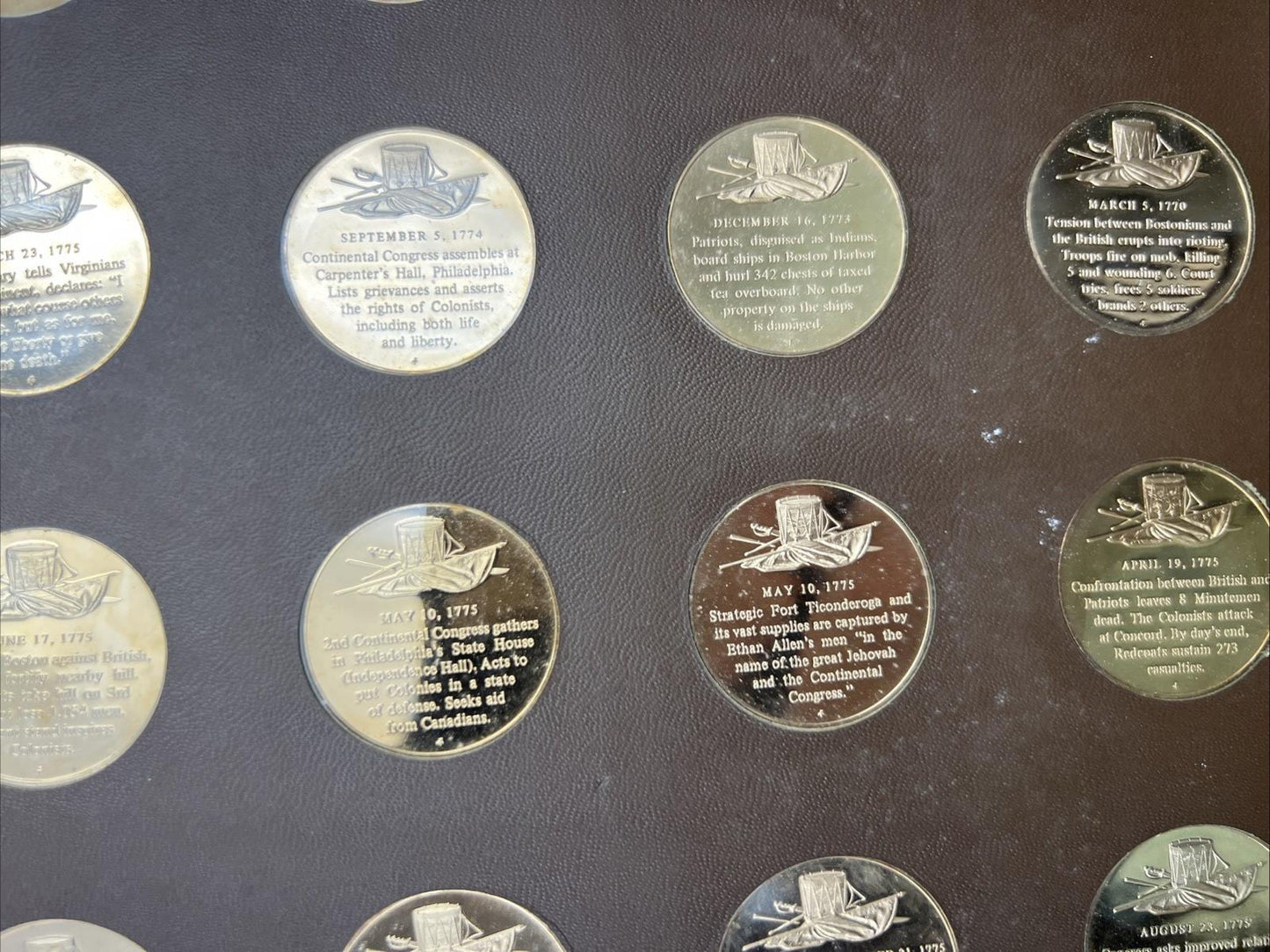 The Franklin Mint History of The American Revolition 50 Medal Set