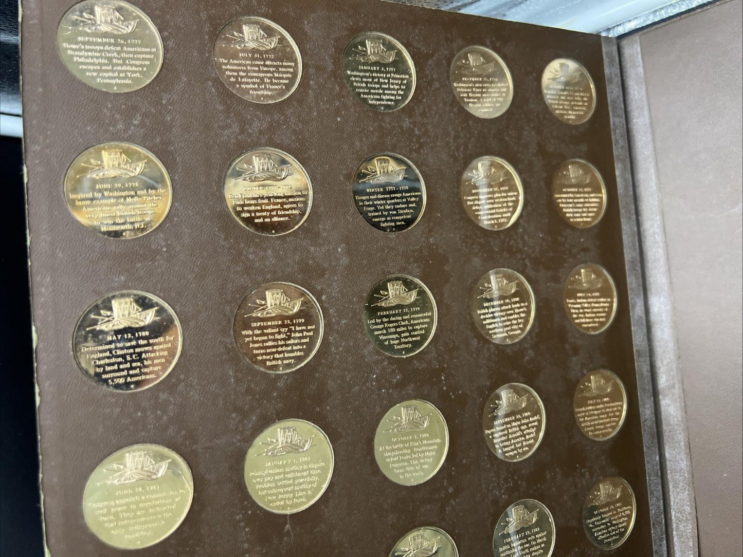 The Franklin Mint History of The American Revolition 50 Medal Set