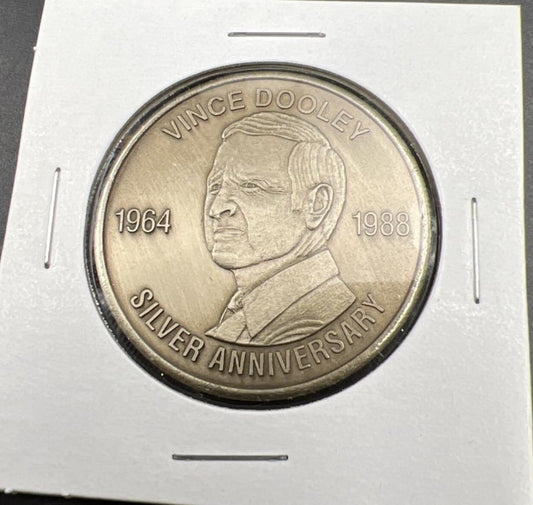 NCAA Football 1988 Vince Dooley Silver Anniversary UGA Bulldogs Schedule Medal