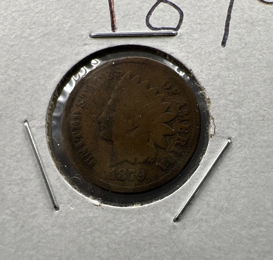 1879 1c Indian Cent Penny Good Circulated Full Date SKU#A
