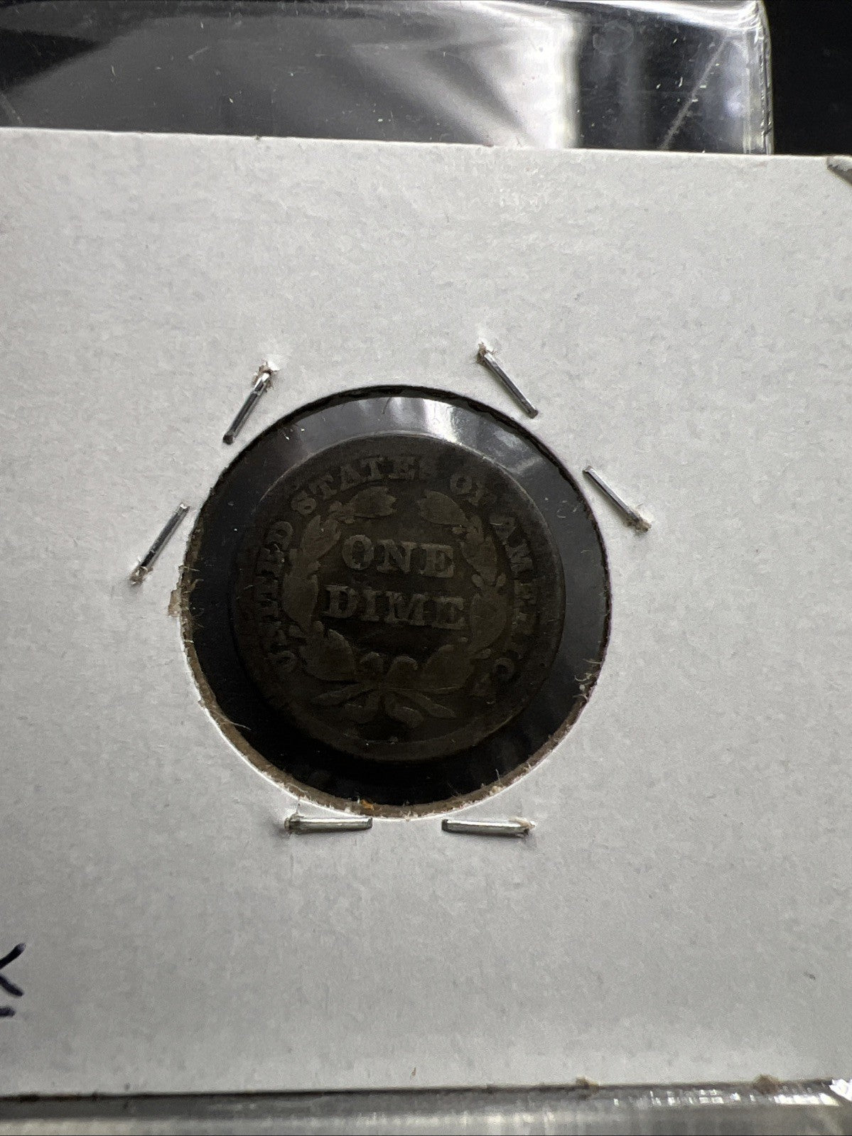 1849 10c Liberty Seated Dime Coin AG About Good Circulated Full Date