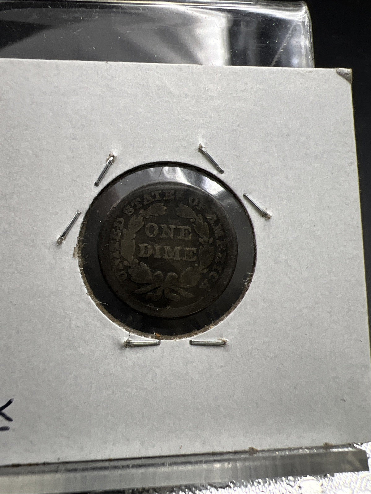 1849 10c Liberty Seated Dime Coin AG About Good Circulated Full Date