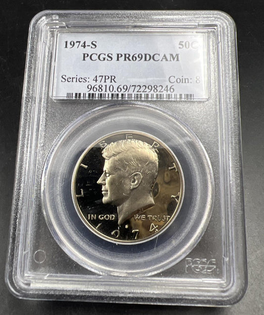 1974 S Kennedy Half Dollar Coin PCGS PR69 DCAM #246 Gem Proof Certified