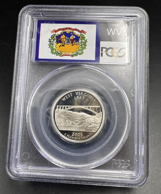 2005 S West Virginia Silver Proof State Statehood Quarter Coin PR69 DCAM PCGS #5