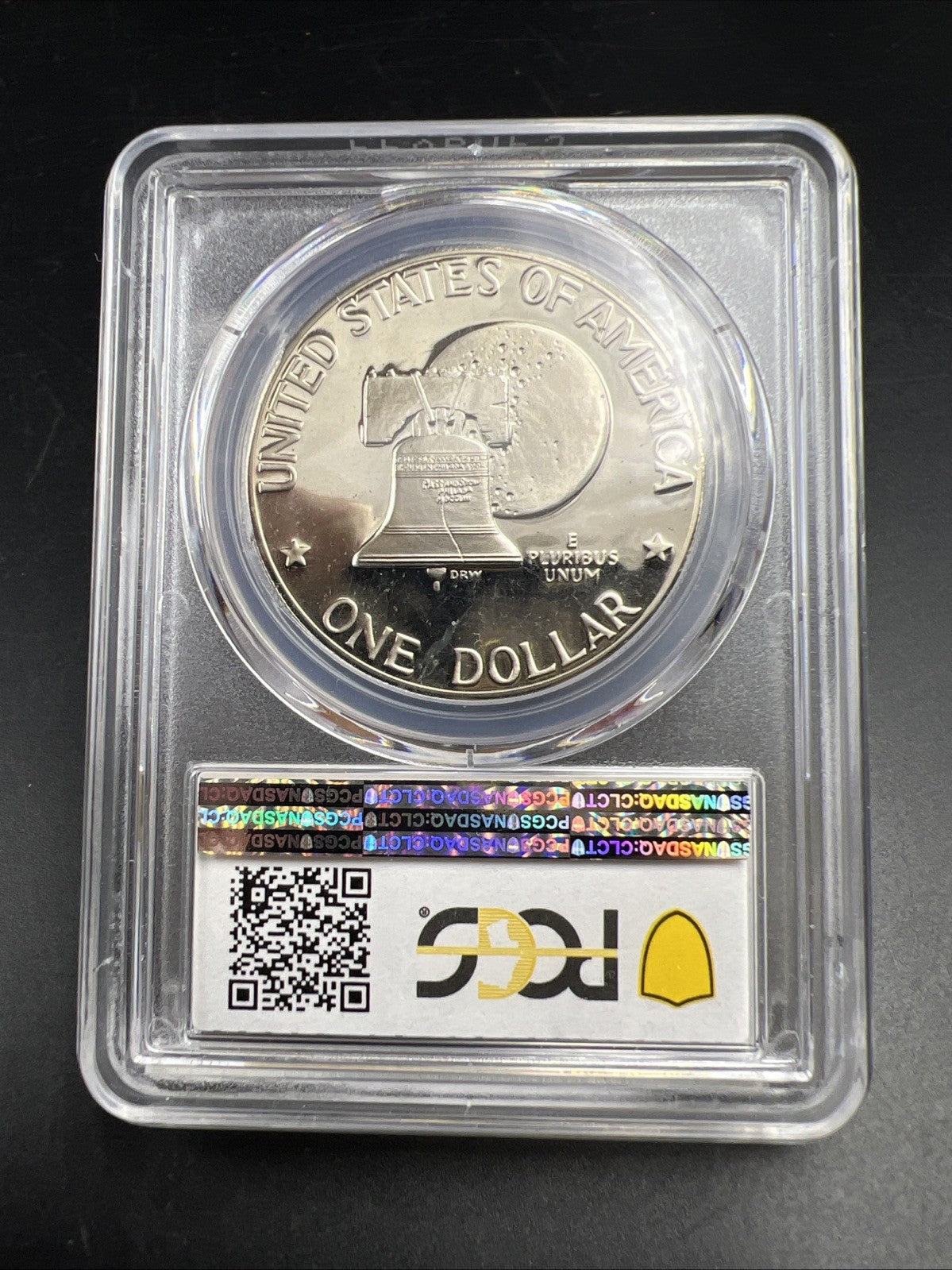 1976 S Proof Clad Type 2 Ike Eisenhower Dollar Coin PR69 DCAM Toned Spot #23