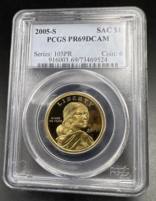 2005 S $1 Sacagawea Native Dollar Coin PCGS PR69 DCAM Gem Proof Certified #524