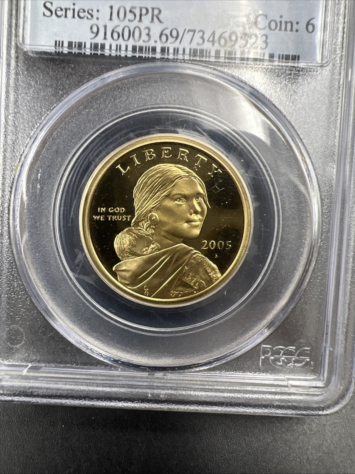 2005 S $1 Sacagawea Native Dollar Coin PCGS PR69 DCAM Gem Proof Certified #523