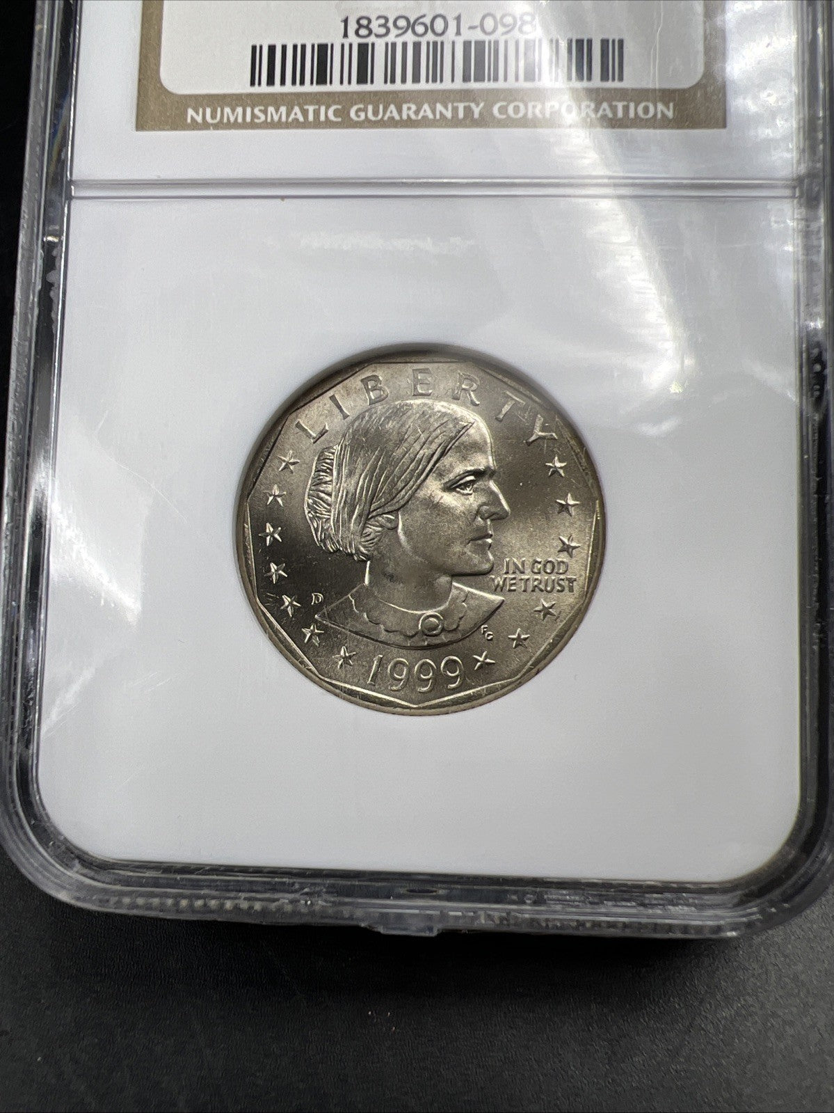 1999 D SBA $1 Susan B Anthony Small Size Dollar Coin NGC MS67 GEM BU #098