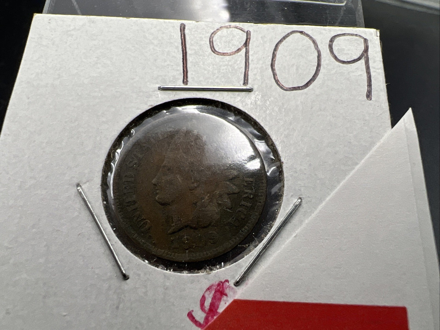 1909 1c Indian Head Cent Coin VG Very Good Circ SKU#A