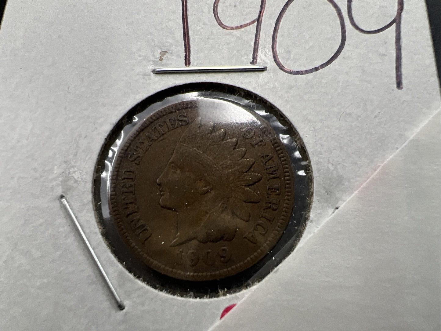 1909 1c Indian Head Cent Coin Choice Fine Circ SKU#G