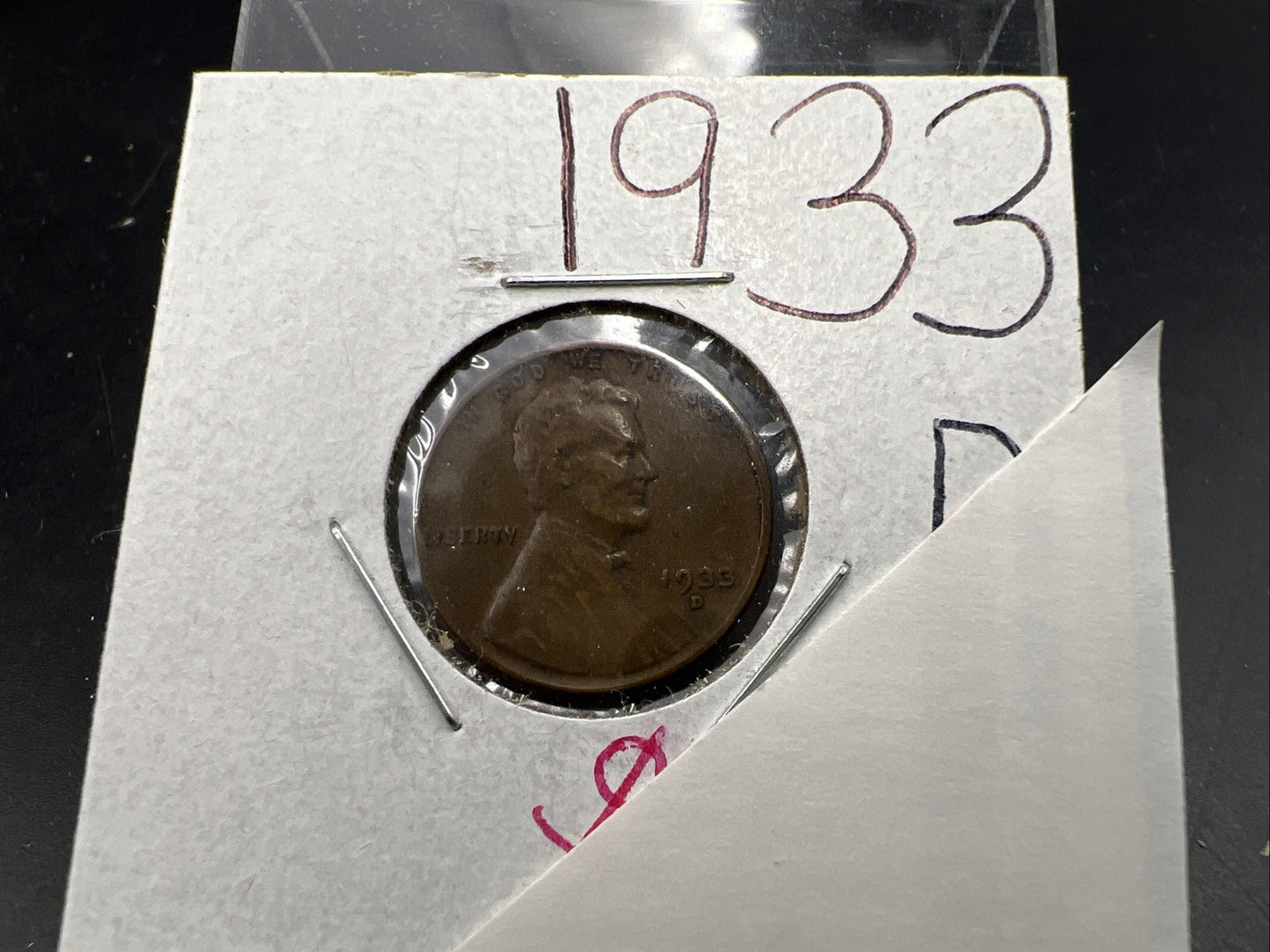 1933 D Lincoln Wheat Cent Penny VF Very Fine Circulated SKU#A