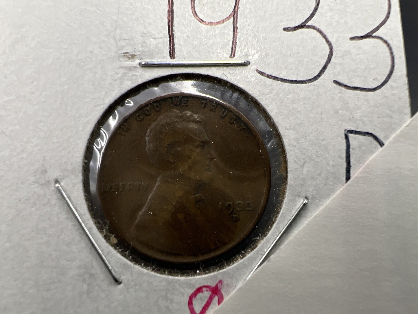 1933 D Lincoln Wheat Cent Penny VF Very Fine Circulated SKU#A