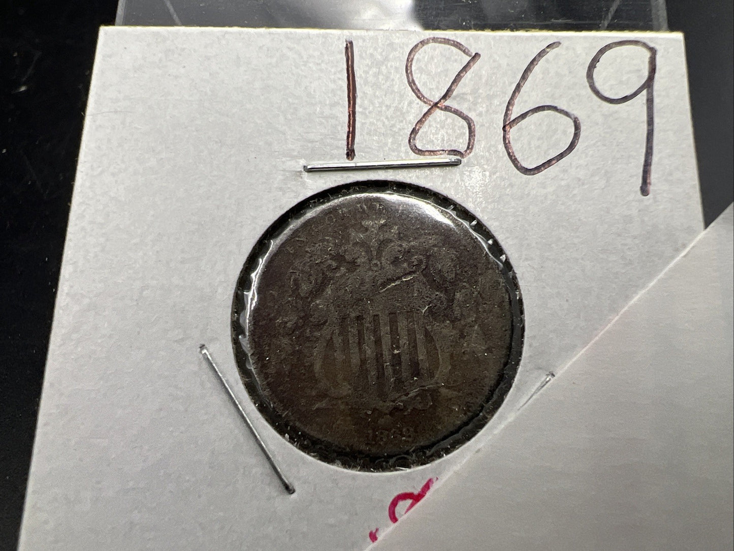 1869 5c Shield Nickel Very Circulated SKU#G