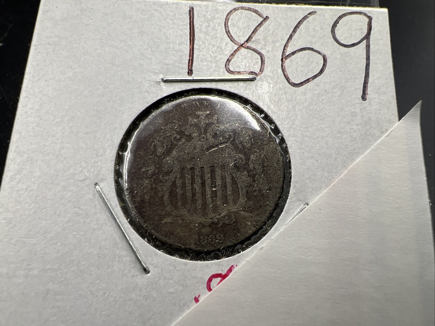 1869 5c Shield Nickel Very Circulated SKU#G