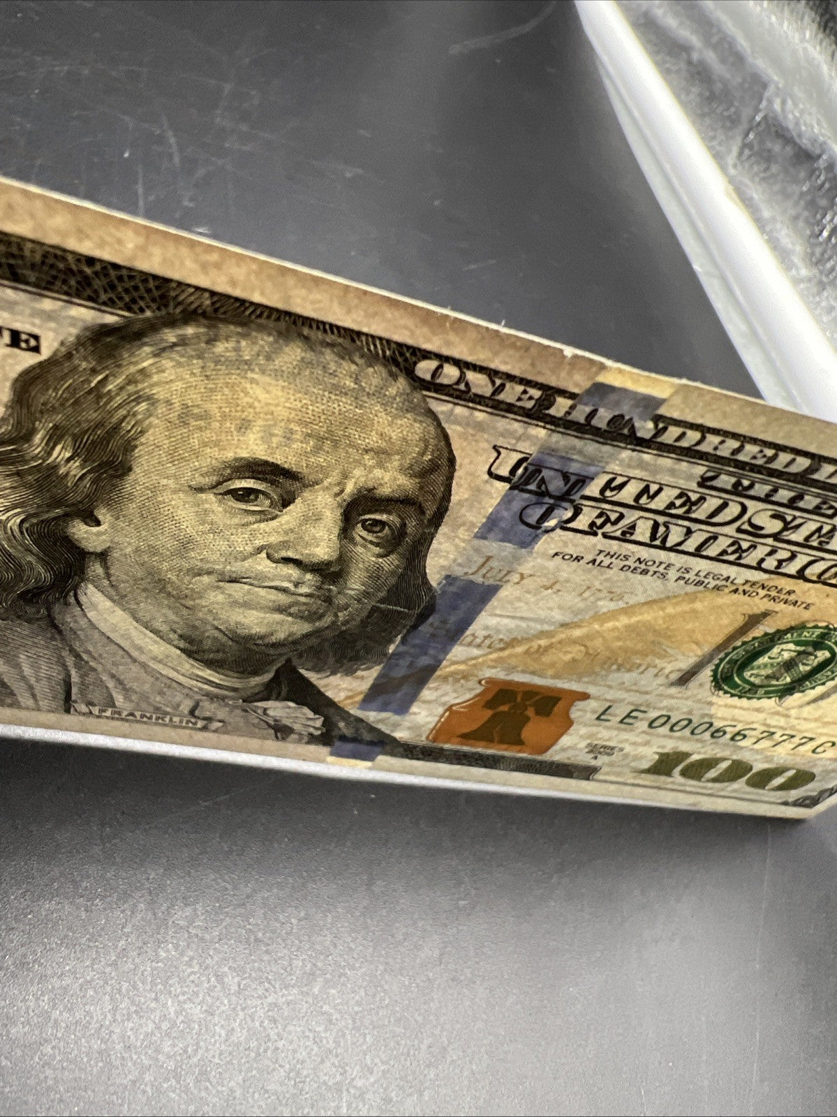 2009 A $100 One Hundred Dollar FRN Federal Reserve Note Repeat Serial # 00066777