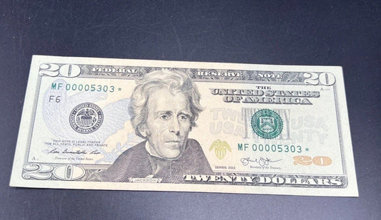 2013 * Star $20 FRN Federal Reserve Note Choice UNC #00005303