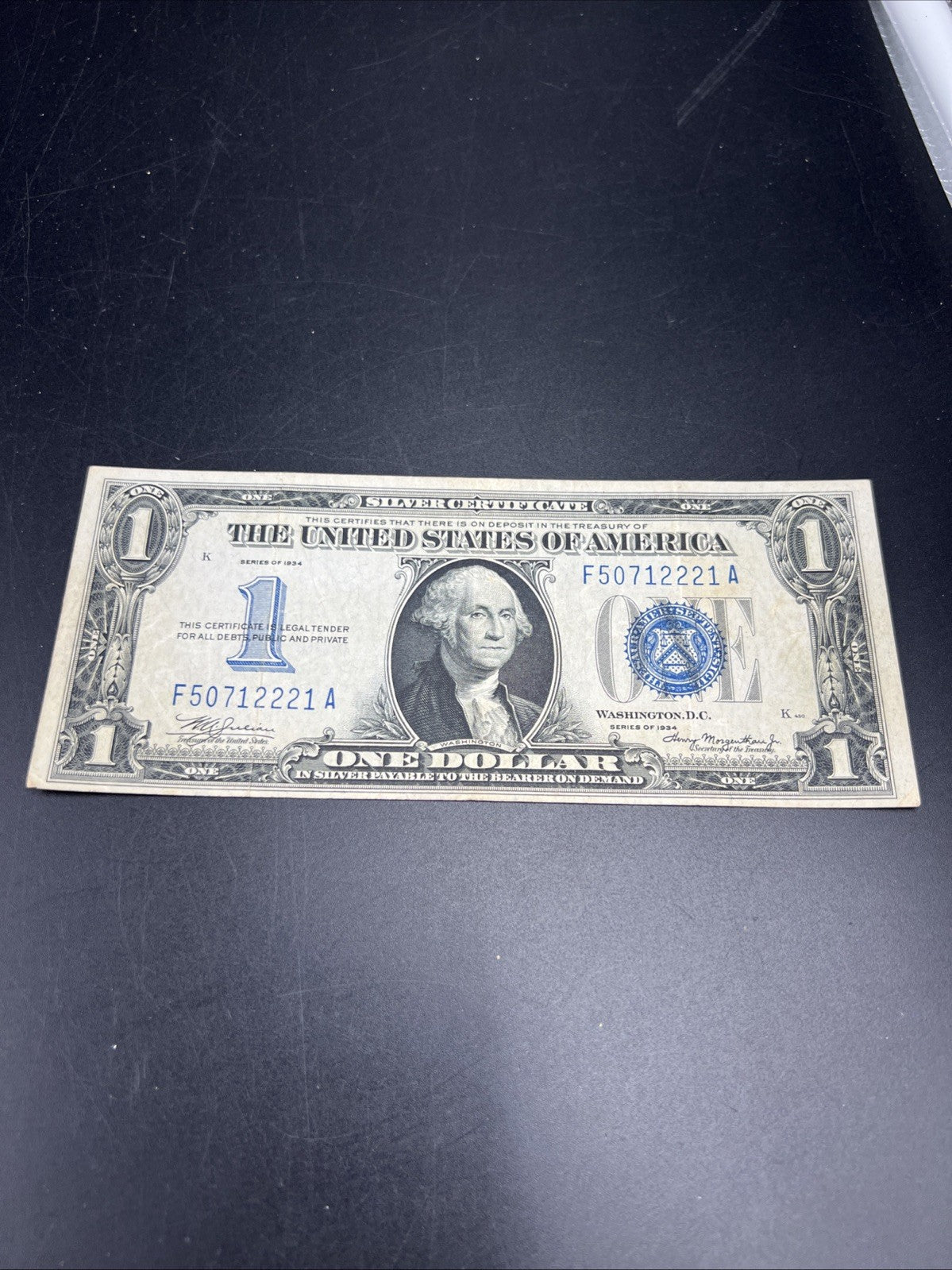 1934 $1 One Dollar Funny Back Silver Certificate Choice Fine / VF Circ #2221