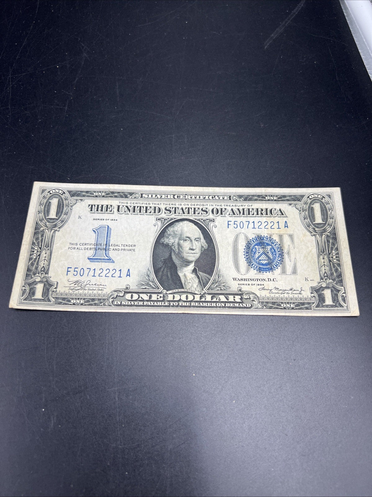 1934 $1 One Dollar Funny Back Silver Certificate Choice Fine / VF Circ #2221