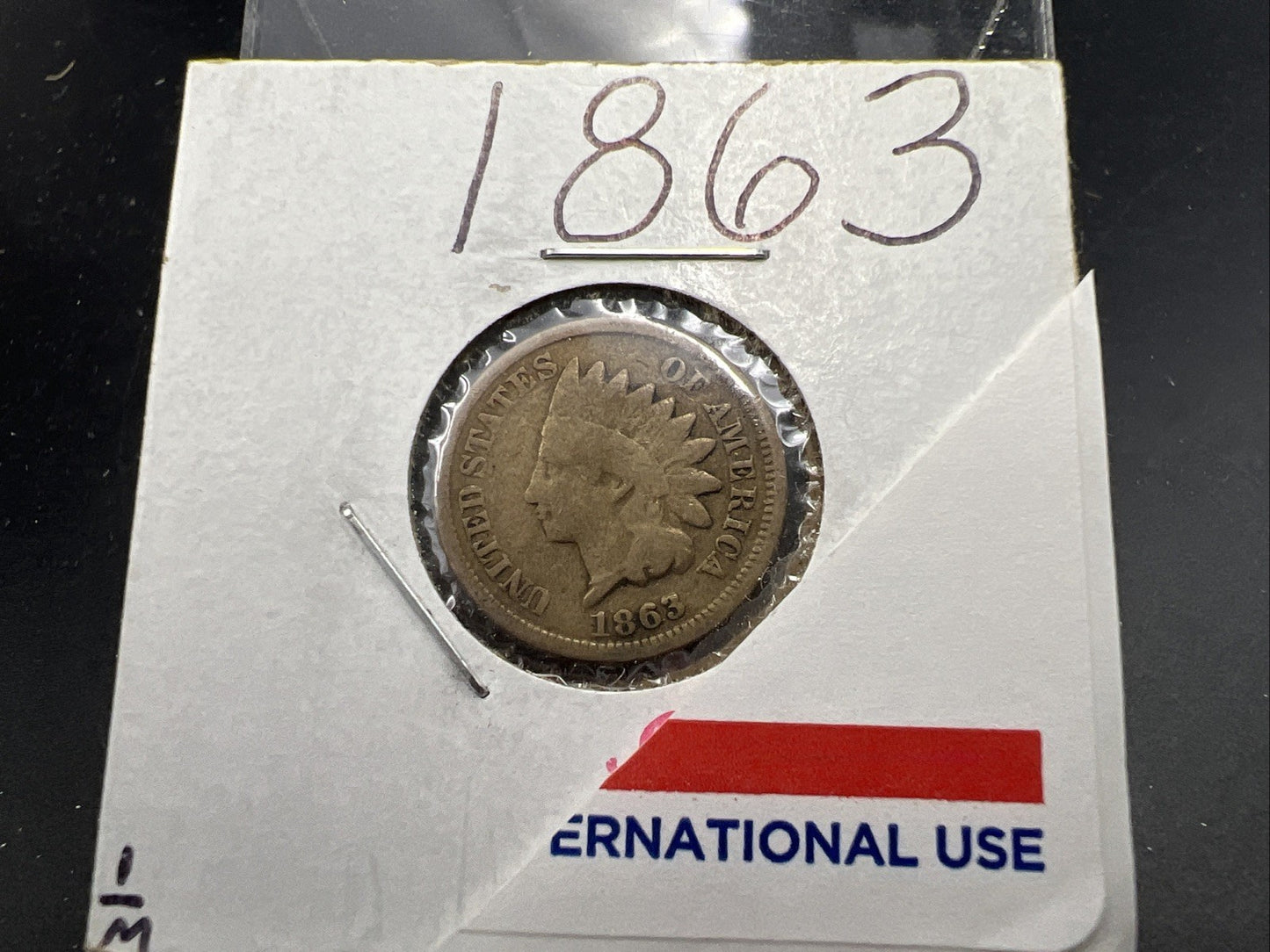 1863 1c Indian One Cent Coin Choice VG Very Good Circ SKU#G