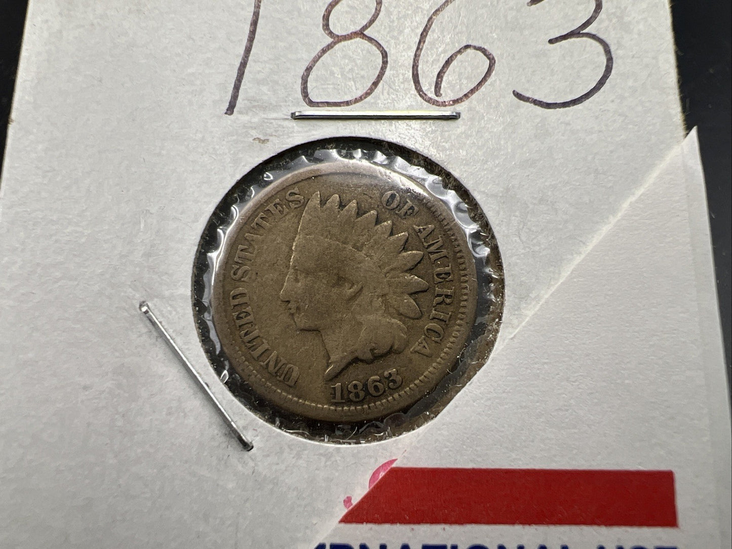 1863 1c Indian One Cent Coin Choice VG Very Good Circ SKU#G