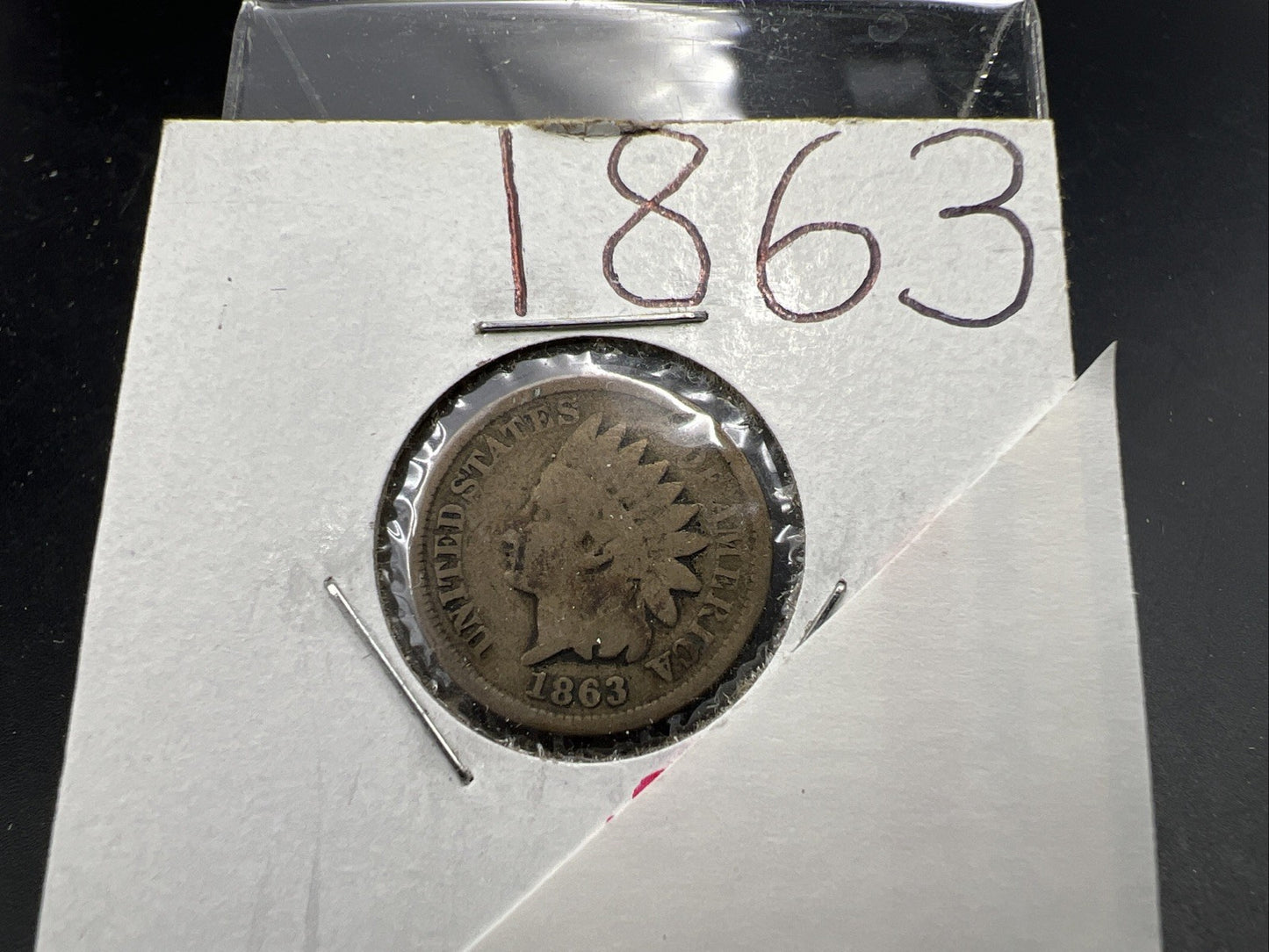 1863 1c Indian One Cent Coin Good Circ SKU#B