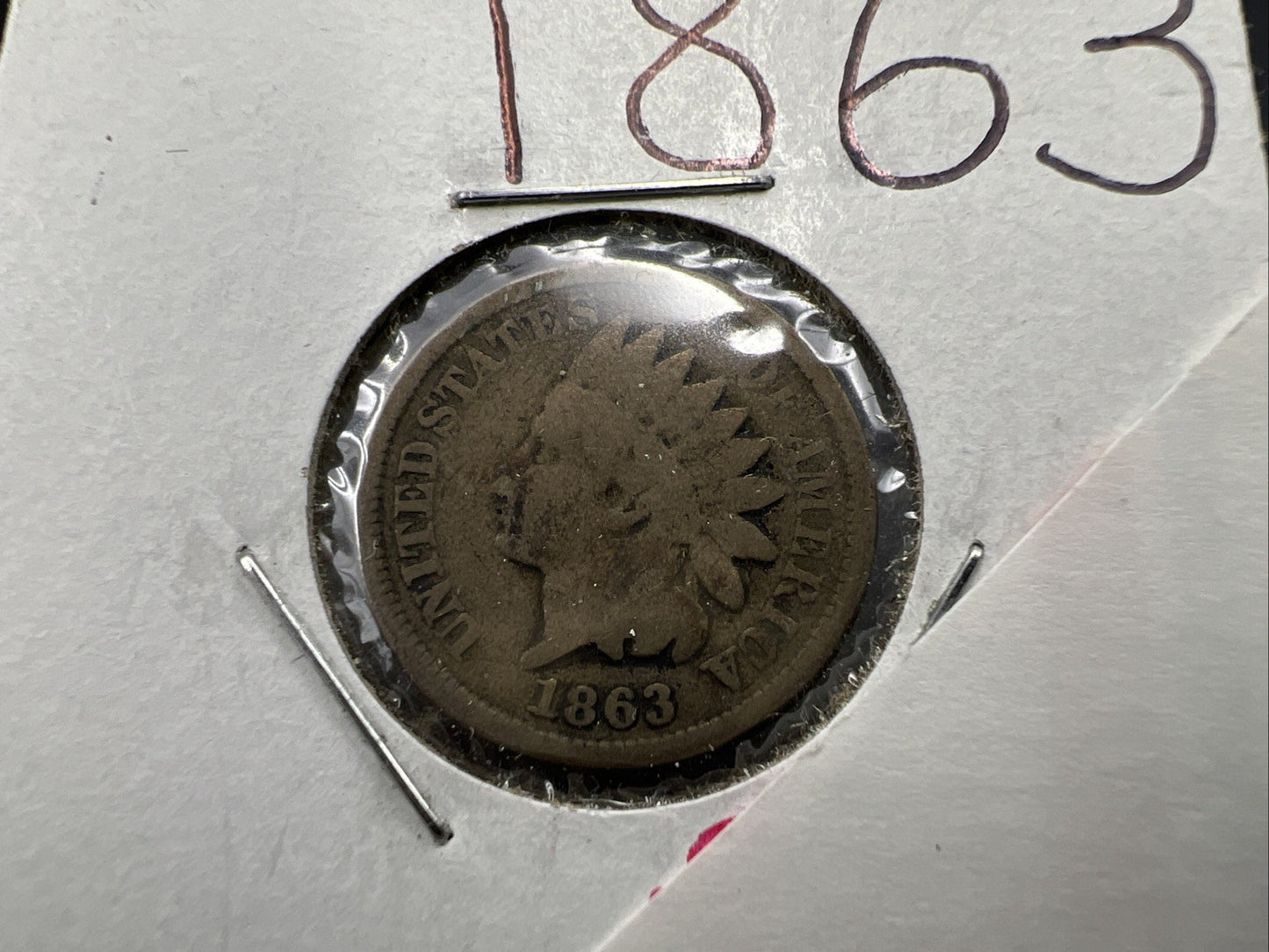 1863 1c Indian One Cent Coin Good Circ SKU#B