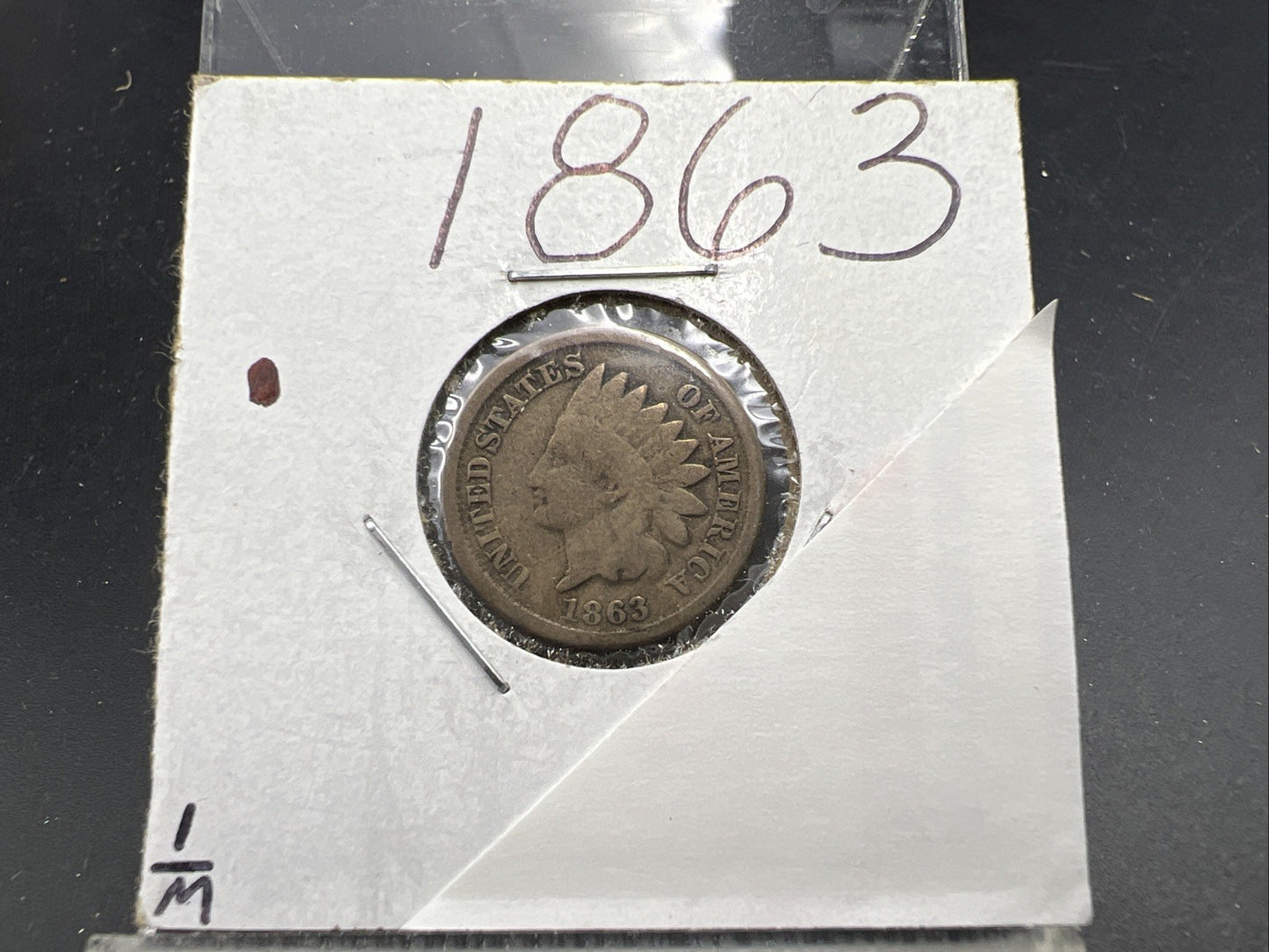 1863 1c Indian One Cent Coin Choice VG Very Good Circ SKU#H
