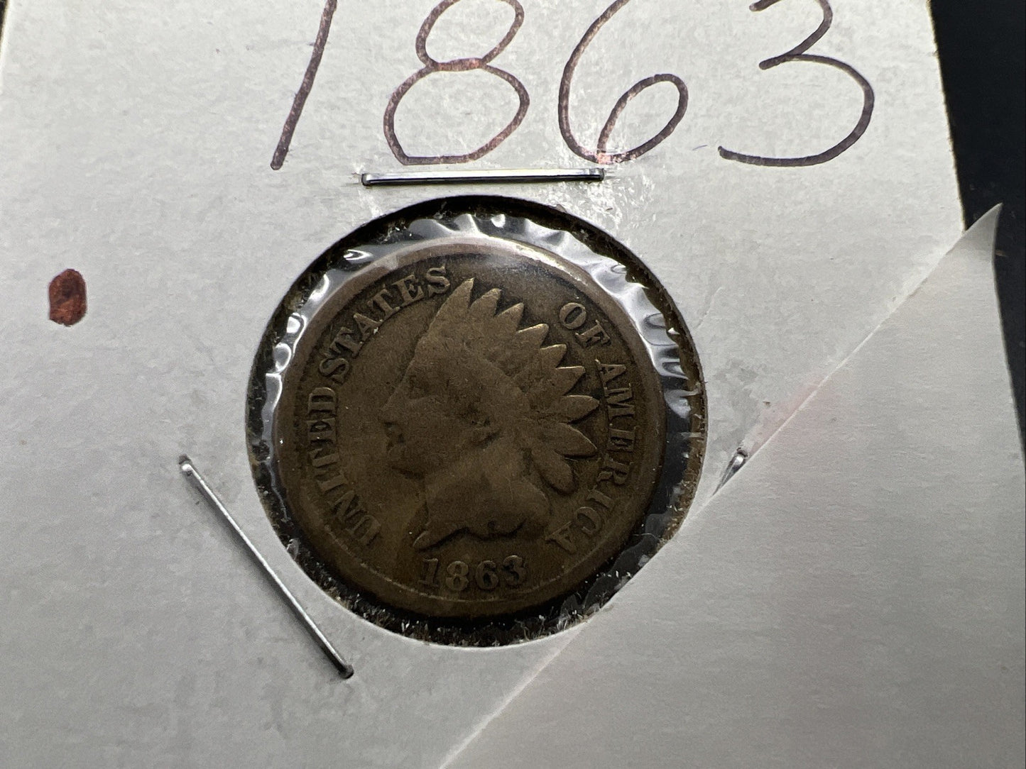 1863 1c Indian One Cent Coin Choice VG Very Good Circ SKU#H