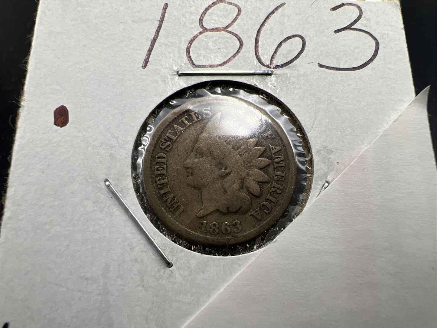 1863 1c Indian One Cent Coin Choice VG Very Good Circ SKU#H