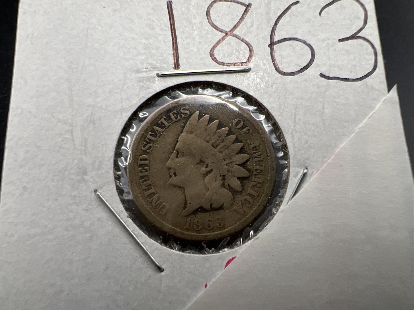 1863 1c Indian One Cent Coin Good / VG SKU#F