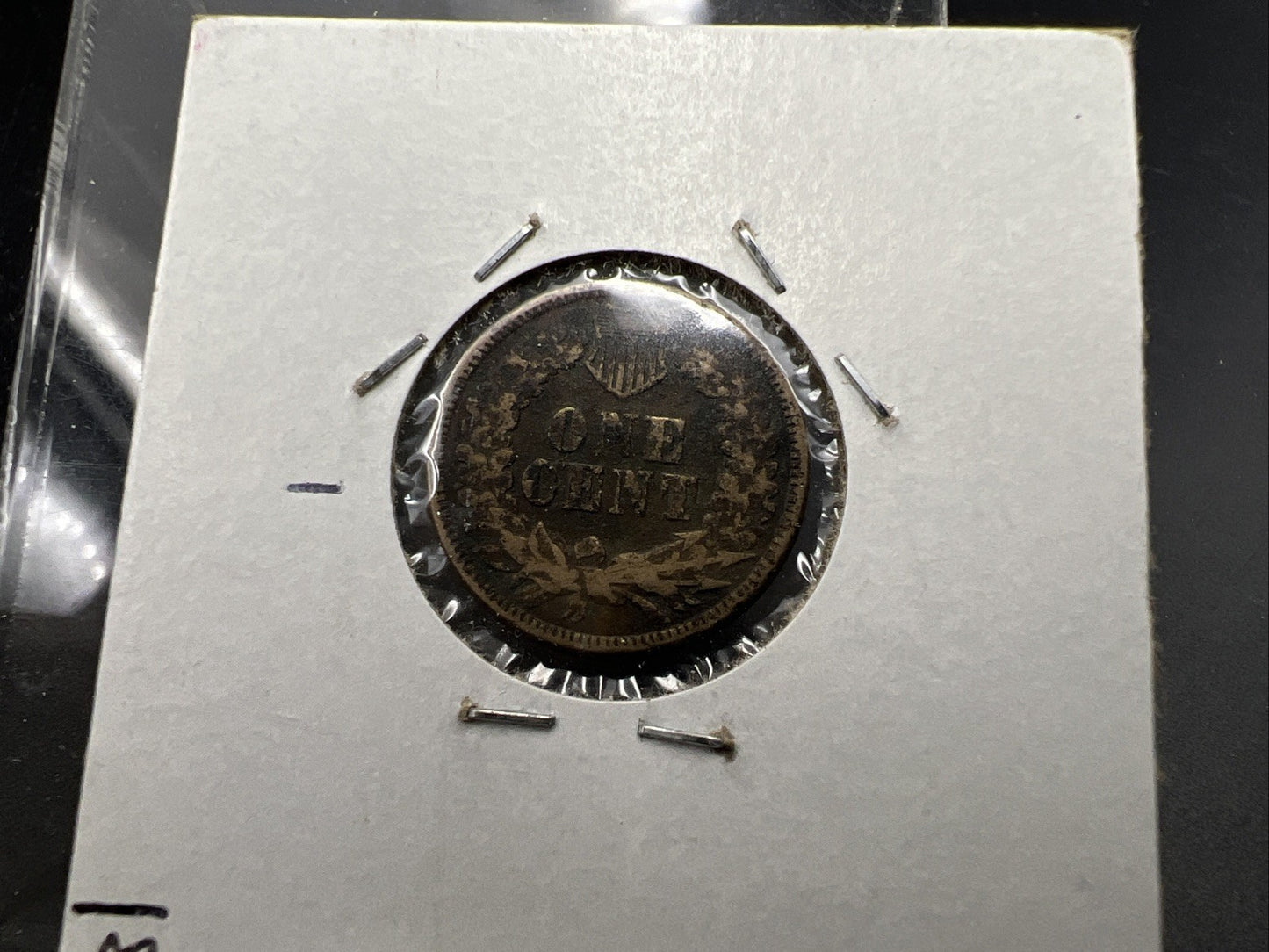 1863 1c Indian One Cent Coin VG Details Damaged Ugly Cull SKU#A