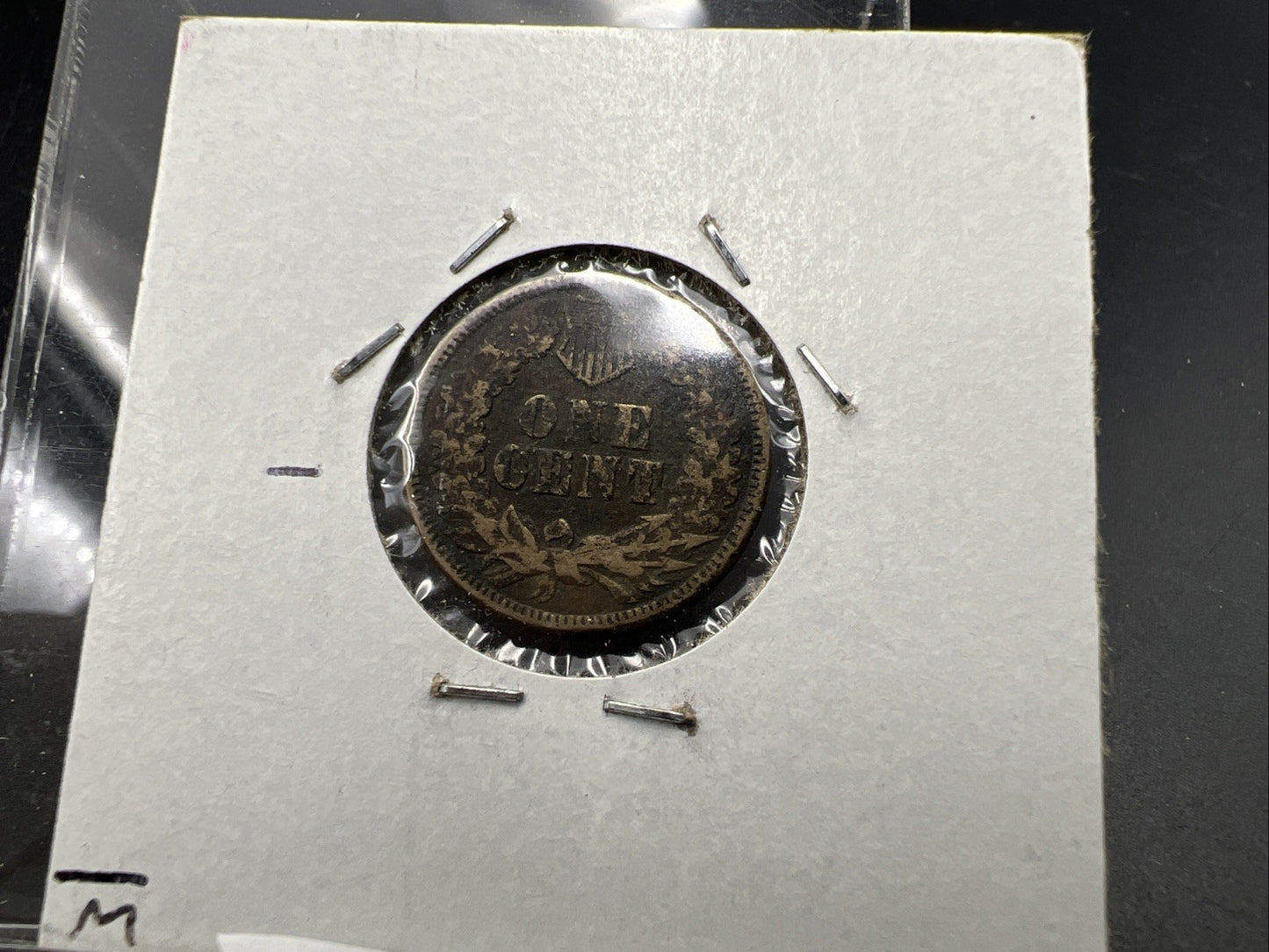 1863 1c Indian One Cent Coin VG Details Damaged Ugly Cull SKU#A