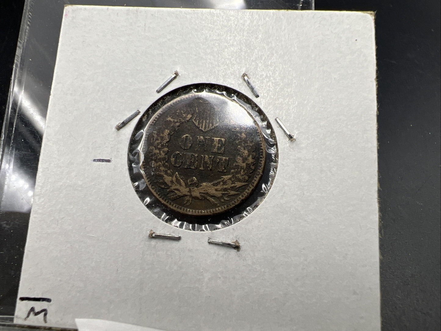 1863 1c Indian One Cent Coin VG Details Damaged Ugly Cull SKU#A