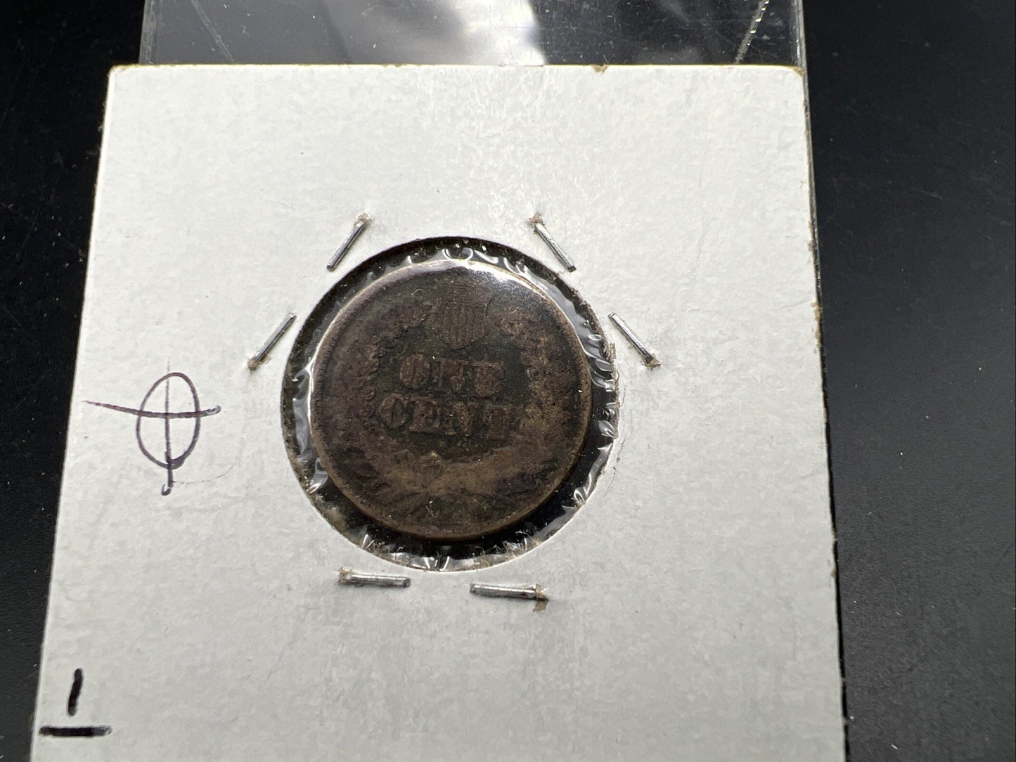 1863 1c Indian One Cent Coin VG Details Damaged Ugly Cull SKU#B